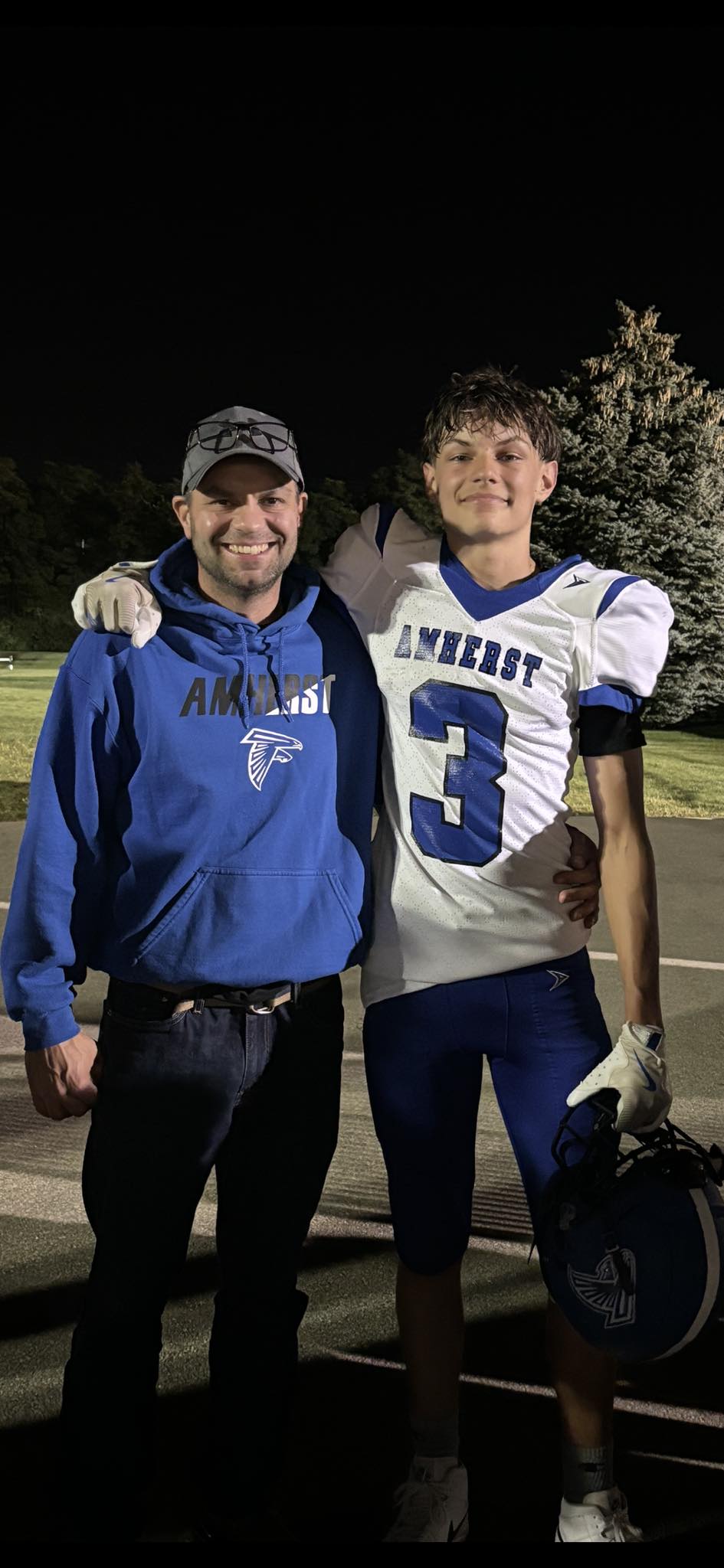Kevin and Ben at football game