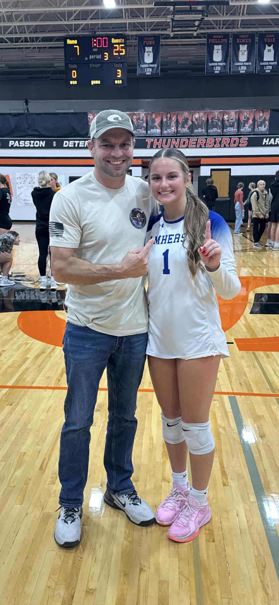 Kevin and Leah at volleyball game